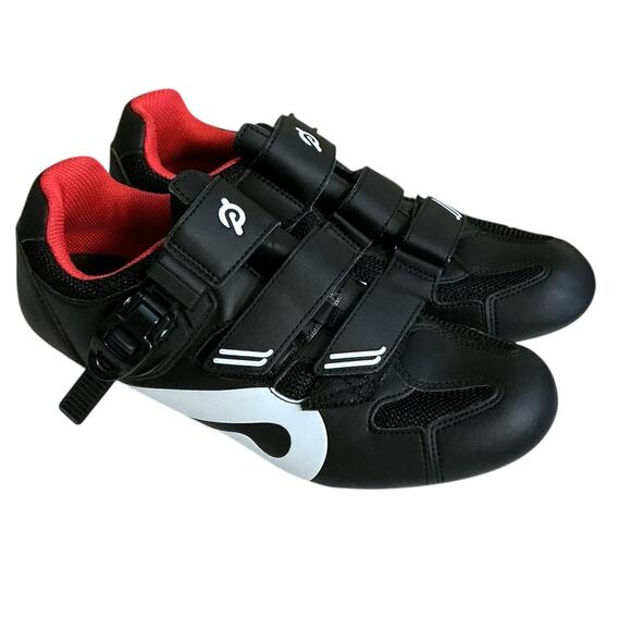 PELOTON Bike CYCLING Spinning SHOES with Cleats 42/ Women 10.5-11 Men 8.5-9 BlK - Picture 2 of 14
